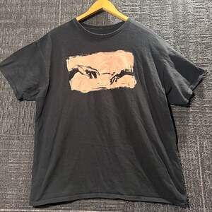 Mad Engine Michelangelo Creation of Adam Art Graphic T-Shirt XL Black